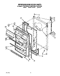 REFRIGERATOR DOOR, LIT/OPTIONAL Diagram and Parts List for ET18PKXXG00  Whirlpool Refrigerator