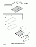 SHELF PARTS Diagram and Parts List for ET0MSRXTB01  Whirlpool Refrigerator