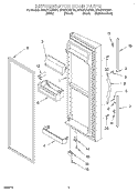 REFRIGERATOR DOOR Diagram and Parts List for GD22DCXHT01  Whirlpool Refrigerator