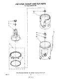 AGITATOR, BASKET AND TUB Diagram and Parts List for LB5300XLW0  Whirlpool Washer