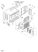 CABINET Diagram and Parts List for CAH12WB42  Crosley Air Conditioner