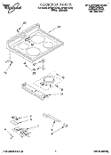 COOKTOP Diagram and Parts List for RF3661XDW0  Whirlpool Range