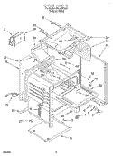 OVEN Diagram and Parts List for SF310PEAQ3  Whirlpool Range