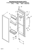 REFRIGERATOR DOOR PARTS Diagram and Parts List for KSRK25ILWH13  KitchenAid Refrigerator