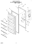 DOOR Diagram and Parts List for EV200NXDN00  Whirlpool Freezer