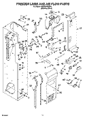 FREEZER LINER AND AIR FLOW PARTS Diagram and Parts List for KSSP36QMS02  KitchenAid Refrigerator