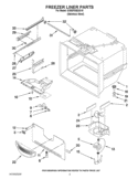 FREEZER LINER PARTS Diagram and Parts List for G20EFSB23S10  Whirlpool Refrigerator