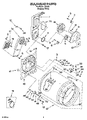 BULKHEAD PARTS Diagram and Parts List for IJ84002  Inglis Dryer