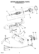 MOTOR AND CONTROL PARTS, OPTIONAL PARTS Diagram and Parts List for KSM120ER0  KitchenAid Mixer