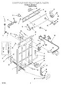 CONTROLS AND REAR PANEL Diagram and Parts List for LSR5100HQ0  Whirlpool Washer