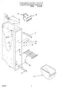 FREEZER LINER Diagram and Parts List for TS22AQXGW00  Whirlpool Refrigerator