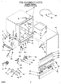 TUB ASSEMBLY Diagram and Parts List for DU8560XX1  Whirlpool Dishwasher
