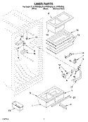 LINER Diagram and Parts List for EL7ATRRKS00  Whirlpool Refrigerator