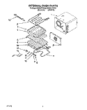 INTERNAL OVEN Diagram and Parts List for KEMS377YBL0  KitchenAid Wall Oven