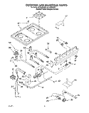 COOKTOP AND MANIFOLD, LITERATURE Diagram and Parts List for SF318PEWZ1  Whirlpool Range