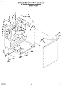 WASHER CABINET Diagram and Parts List for LTE5243BW2  Whirlpool Washer Dryer Combo