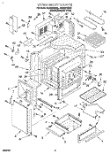 OVEN BODY Diagram and Parts List for RS386PXBB0  Whirlpool Range