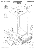 CABINET, LITERATURE Diagram and Parts List for KSRS25FGSS15  KitchenAid Refrigerator