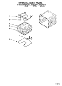 INTERNAL OVEN PARTS Diagram and Parts List for RS675PXGB15  Whirlpool Range