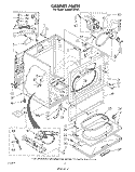 CABINET Diagram and Parts List for LG9801XPW1  Whirlpool Dryer