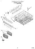 LOWER RACK Diagram and Parts List for KUDC24SESS4  KitchenAid Dishwasher