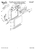 FRAME AND CONSOLE Diagram and Parts List for DU900PCDQ4  Whirlpool Dishwasher