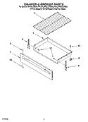 DRAWER & BROILER PARTS Diagram and Parts List for RF262LXSB0  Whirlpool Range