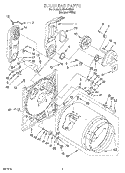 BULKHEAD Diagram and Parts List for LGR5848EQ0  Whirlpool Dryer