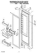 REFRIGERATOR DOOR PARTS Diagram and Parts List for KSSS36QTB00  KitchenAid Refrigerator
