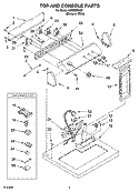 TOP AND CONSOLE PARTS OPTIONAL PARTS (NOT INCLUDED) Diagram and Parts List for LEN2000KQ2  Whirlpool Dryer