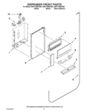 DISPENSER FRONT PARTS Diagram and Parts List for WRT779REYB01  Whirlpool Refrigerator