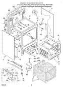 OVEN CHASSIS Diagram and Parts List for GY396LXGQ2  Whirlpool Range