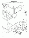LINER PARTS Diagram and Parts List for WRT1L1TZYS00  Whirlpool Refrigerator