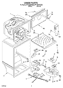 LINER Diagram and Parts List for ET1MTMXKQ00  Whirlpool Refrigerator