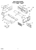 AIR FLOW PARTS Diagram and Parts List for MH1140XMB4  Whirlpool Microwave