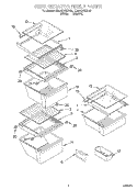 REFRIGERATOR SHELF Diagram and Parts List for ED25GWXEW00  Whirlpool Refrigerator