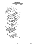 SHELF Diagram and Parts List for RS25AWXZW00  Roper Refrigerator