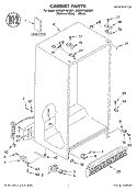 CABINET, LITERATURE Diagram and Parts List for 3XED0FHQKB01  Whirlpool Refrigerator