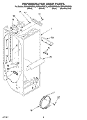 REFRIGERATOR LINER Diagram and Parts List for KSRA25FKWH00  KitchenAid Refrigerator