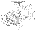 FREEZER DOOR Diagram and Parts List for ET18SKRAW02  Whirlpool Refrigerator