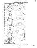 PUMP AND MOTOR Diagram and Parts List for SHF5501W0  Whirlpool Dishwasher