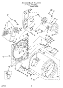 SECTION Diagram and Parts List for LER5848EQ0  Whirlpool Dryer