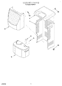 CABINET Diagram and Parts List for DH500J2  Whirlpool Dehumidifier