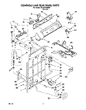 CONTROLS AND REAR PANEL Diagram and Parts List for 4XLA87W92AN2  Whirlpool Washer