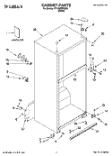 CABINET PARTS Diagram and Parts List for CT18GMXRQ00  Crosley Refrigerator