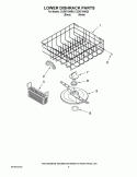 LOWER DISHRACK PARTS Diagram and Parts List for CUD6710WB0  Crosley Dishwasher