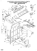 CONTROLS AND REAR PANEL Diagram and Parts List for 8LSC8245AW1  Whirlpool Washer