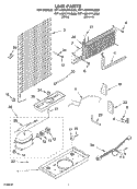 UNIT PARTS Diagram and Parts List for RT14DKXKZ02  Roper Refrigerator
