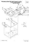 TOP AND CABINET, LITERATURE Diagram and Parts List for KAWS850JT3  KitchenAid Washer