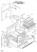 OVEN Diagram and Parts List for RS6305XYW5  Whirlpool Range